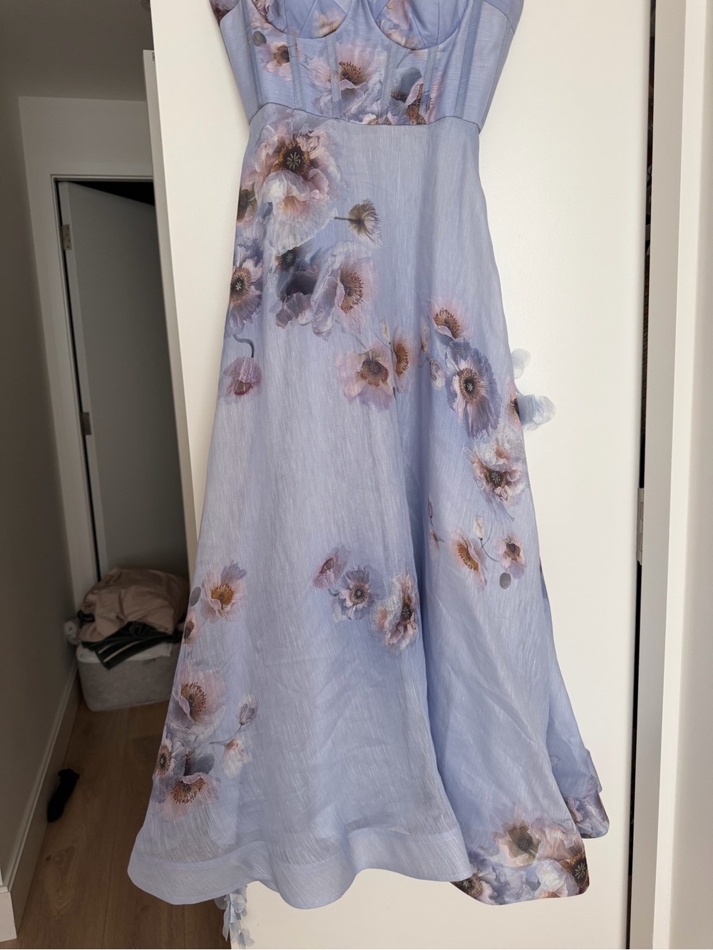 Zimmermann Lilac Floral Corset Evening Dress - Picture 3 of 5